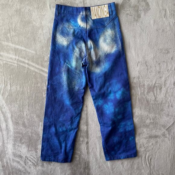 Mandinga Jeans Women Small Blue Bleached Storm High Rise Straight Leg - Picture 2 of 7